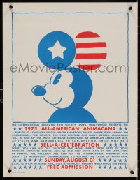 9c239 1975 ALL-AMERICAN ANIMACANA 17x22 special poster 1975 Carm Goode art of Mickey Mouse!