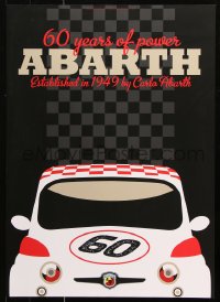 9c241 ABARTH 20x28 special poster 2009 close-up artwork of the Fiat by Lasse Bauer!