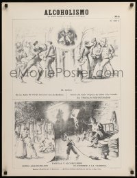 9c244 ALCOHOLISMO 25x32 French special poster 1900s warning about dangers of alcoholism, No. 429A!
