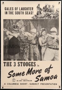 1z295 SOME MORE OF SAMOA linen 1sh 1941 Three Stooges with Moe, Larry & Curly Howard, ultra rare!