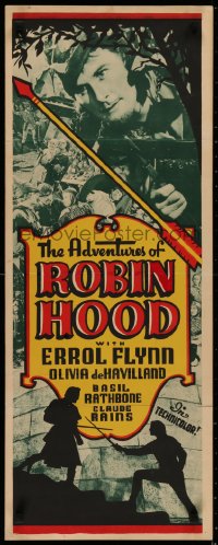 4d0093 ADVENTURES OF ROBIN HOOD Other Company insert 1938 Errol Flynn, different montage, very rare!