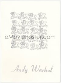 4d0037 ANDY WARHOL 8x11 rubber stamp print 1967 Indelibly, with 20 purple cows, authenticity stamp!