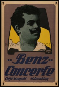 4d0243 BENZ CONCERTE 24x36 German advertising poster 1907 great Georges Rogier art, ultra rare!