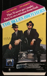 4d0140 BLUES BROTHERS soundtrack 14x24 standee 1980 John Belushi & Dan Aykroyd classic, ultra rare!