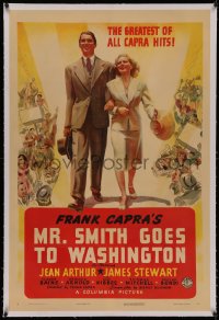 4y0143 MR. SMITH GOES TO WASHINGTON linen style B 1sh 1939 Stewart & Arthur, different & ultra rare!