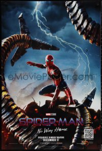 1r1389 SPIDER-MAN: NO WAY HOME teaser DS 1sh 2021 great action image w/ Tom Holland in title role!