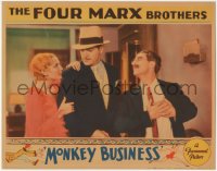 2a0471 MONKEY BUSINESS LC 1931 Groucho Marx & sexy Thelma Todd with Harry Woods between, ultra rare!