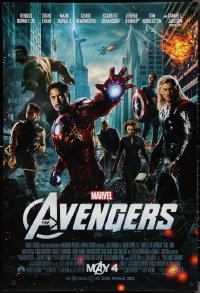 2k0828 AVENGERS advance DS 1sh 2012 Robert Downey Jr & The Hulk, assemble 2012!