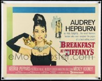 2s0791 BREAKFAST AT TIFFANY'S linen 1/2sh 1961 most classic artwork of sexy elegant Audrey Hepburn!