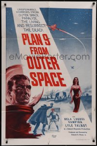 5f0999 PLAN 9 FROM OUTER SPACE 1sh 1958 directed by Ed Wood, arguably the worst movie ever, rare!
