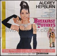 5p0111 BREAKFAST AT TIFFANY'S 6sh 1961 classic McGinnis art of sexy Audrey Hepburn with kitten!