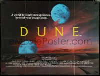 5w0043 DUNE British quad 1984 David Lynch sci-fi epic, best image of two moons over desert!