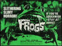 5w0044 FROGS British quad 1972 great horror art of man-eating amphibian, slimy & slithering!