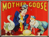 5w0047 MOTHER GOOSE stage play British quad 1930s cool artwork of mom, goose & golden egg!