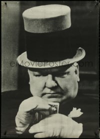 5w0054 W.C. FIELDS 30x42 commercial poster 1967 wonderful image of Fields w/cards and tall hat!