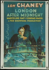 5w0024 LONDON AFTER MIDNIGHT Egyptian poster R2000s great image of Lon Chaney from one sheet!