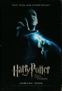 5w0074 HARRY POTTER & THE ORDER OF THE PHOENIX teaser DS English 1sh 2007 creepy Ralph Fiennes!