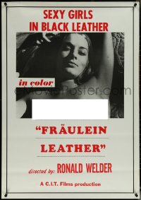 5w0064 FRAULEIN LEATHER 1sh 1970 Nick Millard, sexy topless Lynn Harris, girls in black leather!