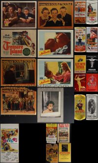 5x0007 LOT OF 25 UNFOLDED & FOLDED POSTERS & LOBBY CARDS 1940s-200s a variety of movie images!