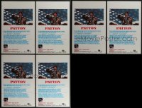 5x0059 LOT OF 6 UNFOLDED PATTON WINDOW CARDS 1970 General George C. Scott in World War II!