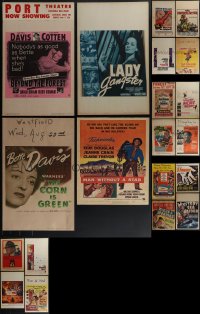 5x0044 LOT OF 20 UNFOLDED WINDOW CARDS 1940-1960s great images from a variety of different movies!
