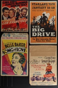 5x0060 LOT OF 5 WINDOW CARDS 1920-1960s a variety of movie images!