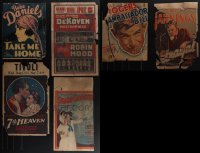 5x0056 LOT OF 6 UNFOLDED WINDOW CARDS IN MUCH LESSER CONDITION 1920s-1930s great titles!