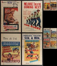 5x0053 LOT OF 10 FORMERLY FOLDED COWBOY WESTERN WINDOW CARDS 1950 all from different movies!