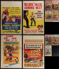 5x0052 LOT OF 11 FORMERLY FOLDED COWBOY WESTERN WINDOW CARDS 1950 all from different movies!