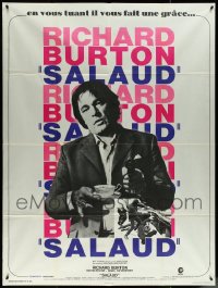 5x0075 LOT OF 11 FOLDED VILLAIN FRENCH ONE-PANELS 1971 great image of Richard Burton w/ tea & gun!