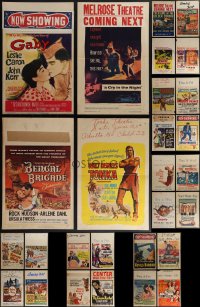 5x0041 LOT OF 32 FORMERLY FOLDED WINDOW CARDS 1950 great images from a variety of movies!