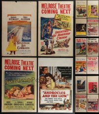 5x0043 LOT OF 21 FORMERLY FOLDED WINDOW CARDS 1950 great images from a variety of movies!