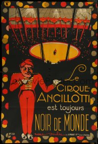 6f0007 CIRQUE ANCILLOTTI PLEGE 3 30x44 French circus posters 1920s early Roger Soubie art!