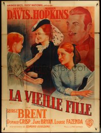 6f0047 OLD MAID French 1p 1945 different art of Bette Davis, Miriam Hopkins & Brent, ultra rare!