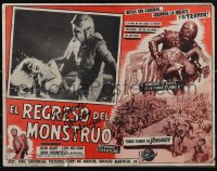 6f0001 REVENGE OF THE CREATURE signed Mexican LC 1955 by John Agar, monster grabbing girl, rare!