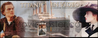 6f0018 TITANIC 118x310 French video poster 1997 Leonardo DiCaprio, Kate Winslet,Cameron, ultra rare!