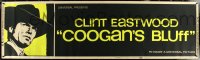 6g0084 COOGAN'S BLUFF paper banner 1968 art of Eastwood in New York City, different & ultra rare!