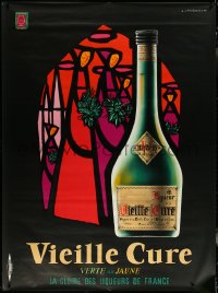6g0052 VIEILLE CURE 46x61 French advertising poster 1950s Jean Jacquelin, stained glass, ultra rare!