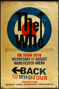 6g0011 WHO 40x60 English music poster 2016 Townshend, Daltrey, Entwistle, UK Tour!