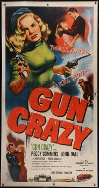 6h0315 GUN CRAZY linen 3sh 1950 Joseph H. Lewis noir classic, sexy bad Peggy Cummins is kill crazy!