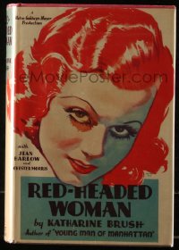 6h0062 RED HEADED WOMAN Grosset & Dunlap hardcover book 1932 scenes from Jean Harlow's movie, rare!