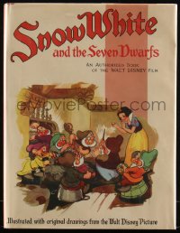 6h0063 SNOW WHITE & THE SEVEN DWARFS English hardcover book 1938 w/original drawings, ultra rare!