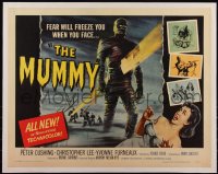 6h0490 MUMMY linen 1/2sh 1959 Hammer horror, Wiggins art of Christopher Lee as the bandaged monster!