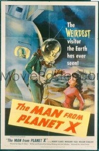 VHP7 252 MAN FROM PLANET X one-sheet movie poster '51 Edgar Ulmer, great art!
