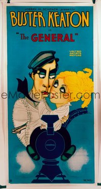 160 GENERAL linen 3sh '27 Hap Hadley art of Buster Keaton & Marion Mack!