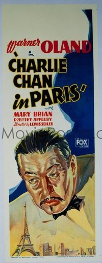 072 CHARLIE CHAN IN PARIS linen Aust daybill