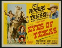 t372 EYES OF TEXAS 8 movie lobby cards '48 Roy Rogers rides Trigger!