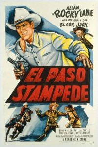 t274 EL PASO STAMPEDE linen one-sheet movie poster '53 Allan Rocky Lane