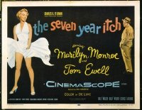 #274 SEVEN YEAR ITCH half-sheet movie poster '55 Marilyn Monroe's skirt!!