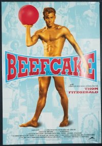 VHP7 590 BEEFCAKE arthouse one-sheet movie poster '99 Bob Mizer, male muscles!